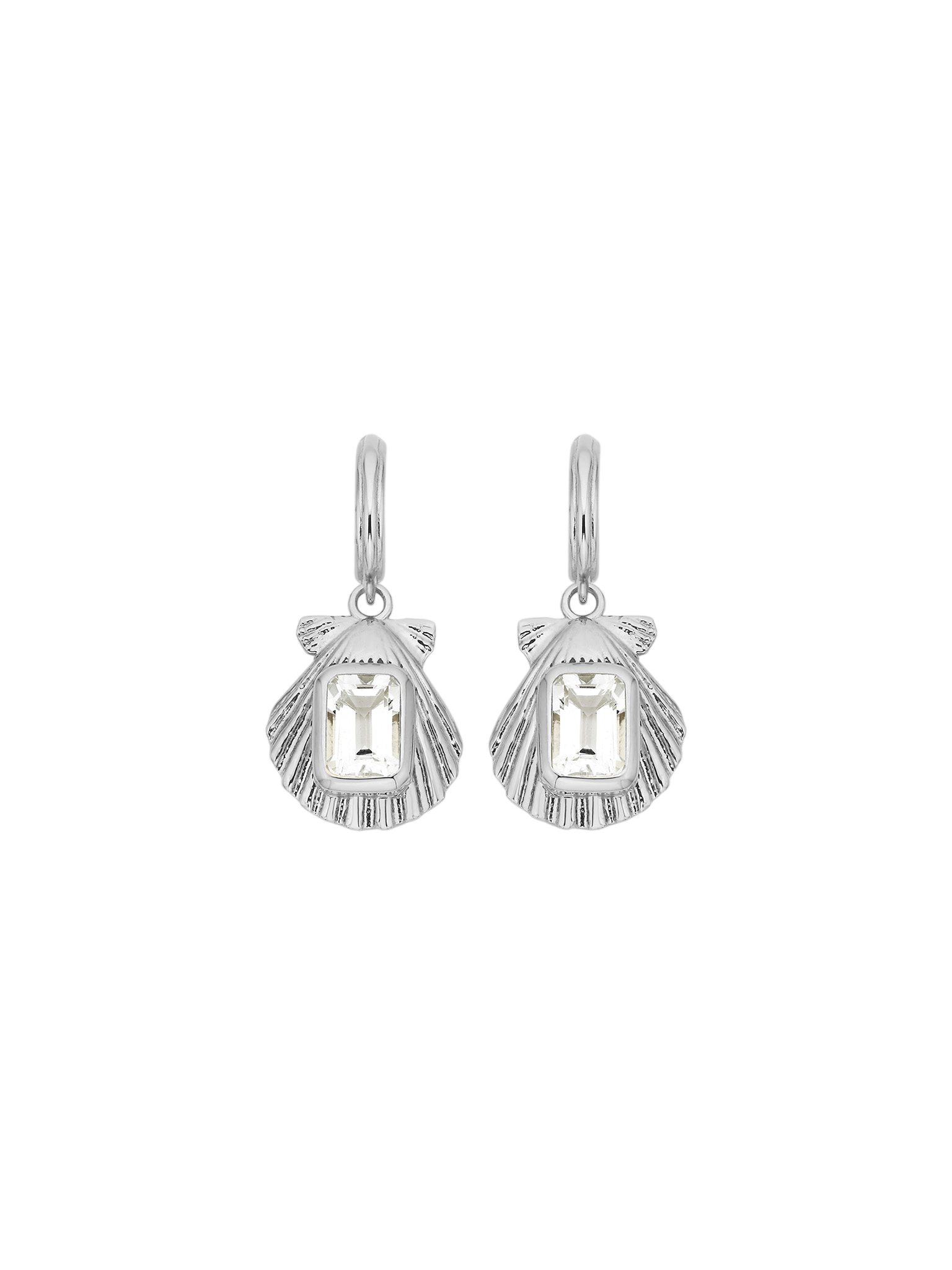 Cordelia earrings silver with white topaz